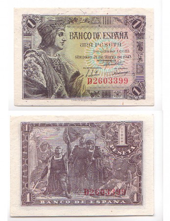 30 eur 1 peseta 1943 EBC